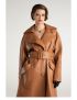 Classic modern trench coat oversized leather jacket